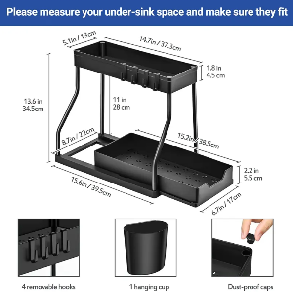 2-Tier Sink Organizer Rack